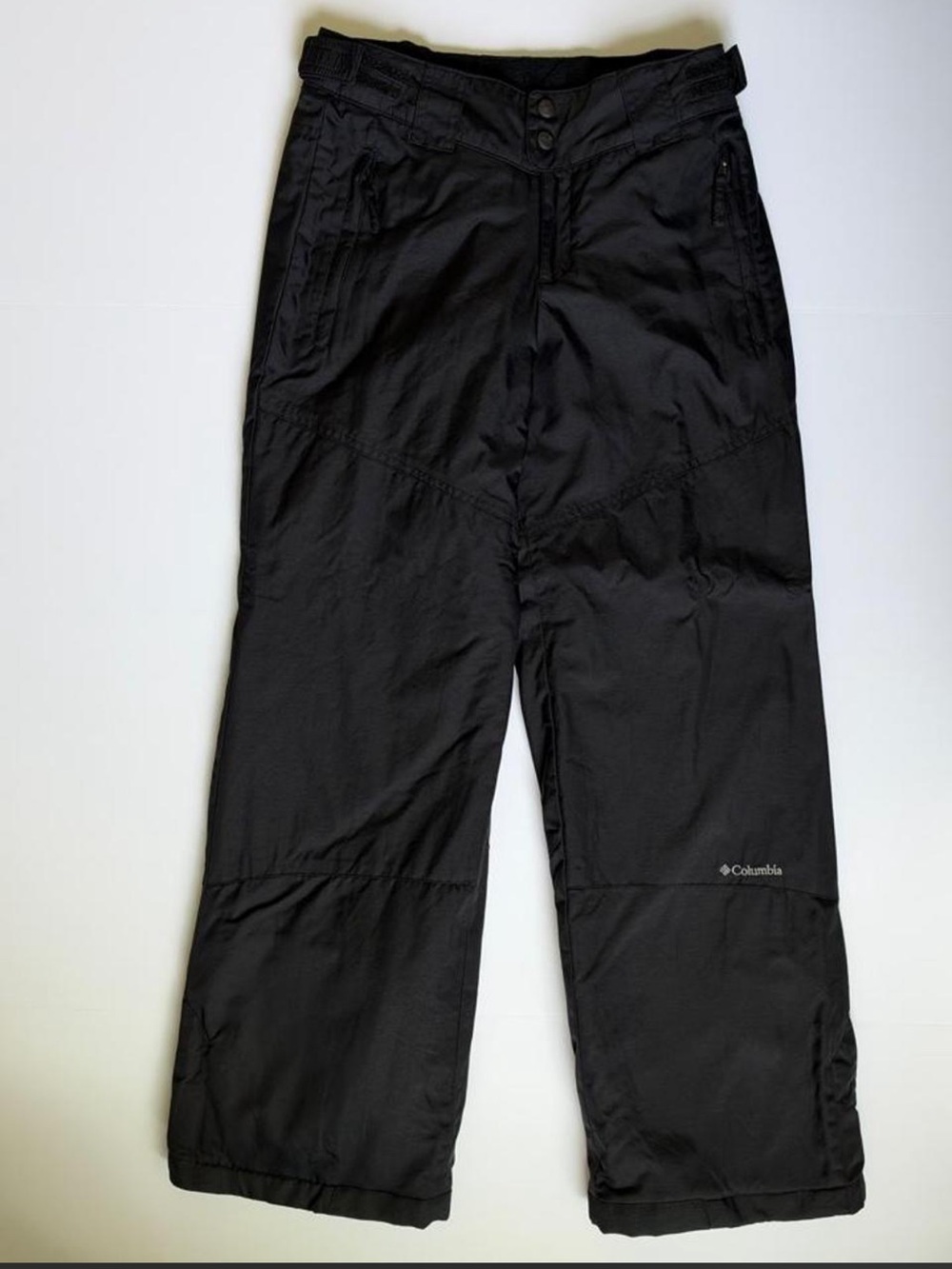 Youth Columbia black snow pants with adjustable waist and ankles. Size 14/16.